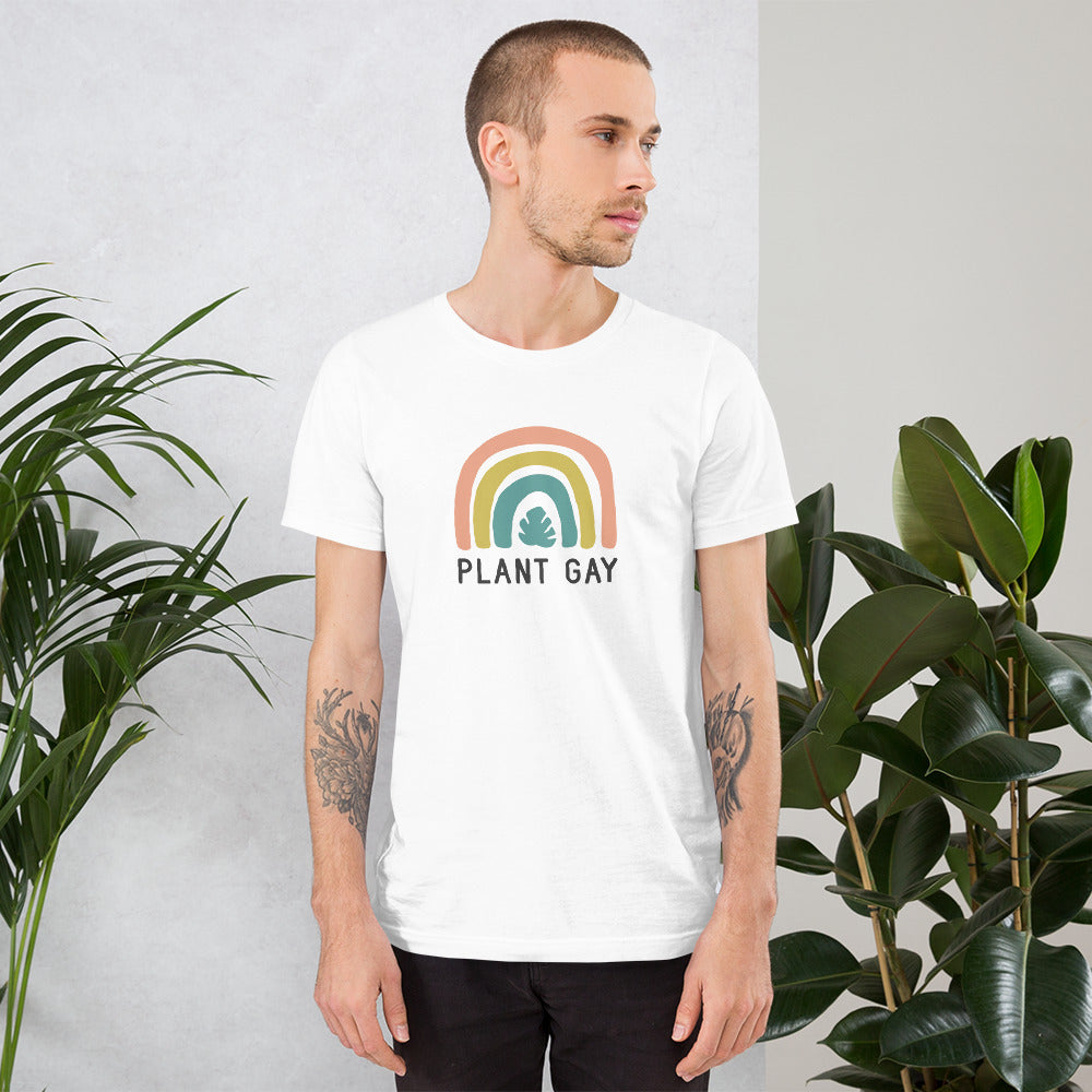 Plant Gay Bella + Canvas Short-Sleeve Unisex T-Shirt